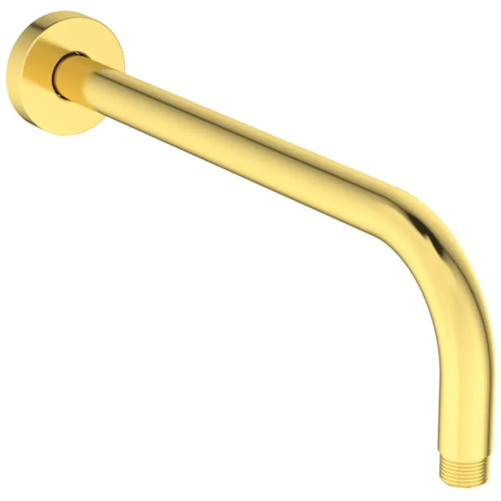 Wandanschluss in goldener Farbe, zylindrisch, mit einem Anschlussgewinde. Produkt von Ideal Standard, geeignet für Badezimmerinstallationen.